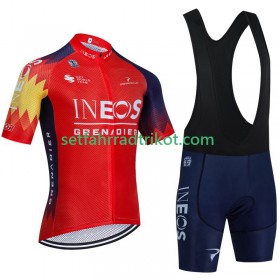 Ineos Grenadier Fahrradbekleidung Radtrikot Kurzarm + Trägershorts 2023